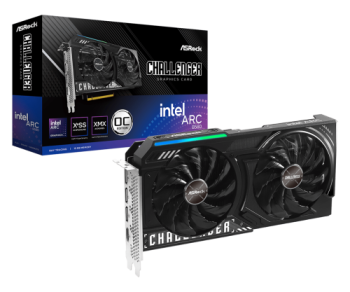 asrock asrock intel arc b580 challenger 12gb oc arc a580 gddr6