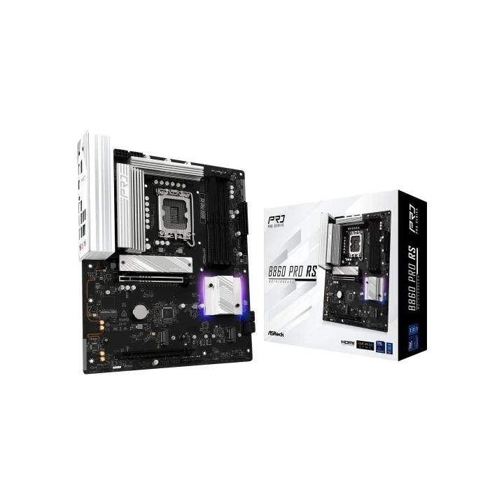 asrock placa asrock b860 pro rs,intel,1851,b860,4ddr5,256gb,1hdmi+1dp,4sata3+2m.2,2.5gblan,8usb3.2+2