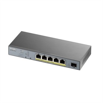 zyxel switch 6 puertos zyxel gs1350   6hp   eu0101f 5 puertos gigabit ethernet + 1 puerto sfp