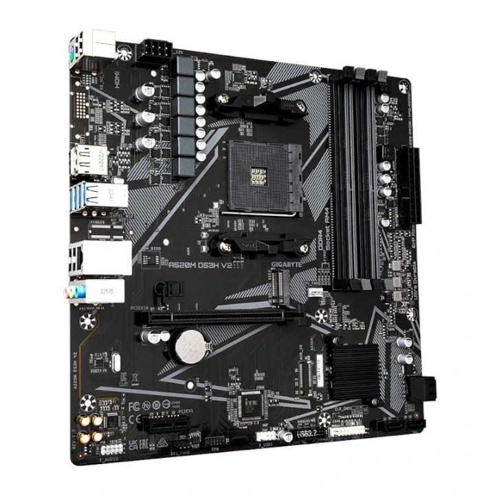 gigabyte placa base a520m ds3h v2  matx am4