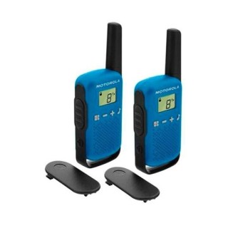 motorola walkie talkie motorola tlkr   t42 blue packs 2  pmr446    8km    16canales    500mw    clip