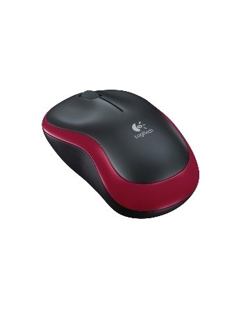 logitech mouse logitech wireless m185 optico rojo  2.4ghz