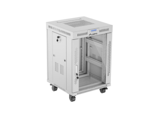 armario lanberg rack 19 15u 600x600 flat pack gris puerta de cristal con lcd