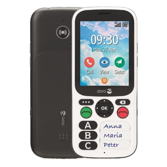 doro telefono movil doro 780x black   white 2.8 pulgadas    4g   blanco y negro
