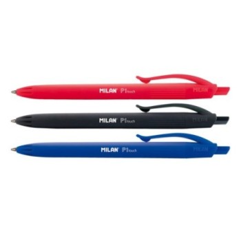 milan milan bwm10254 negro, azul, rojo boligrafo de punta retractil con pulsador 4 pieza s