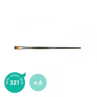 milan pincel sintetico plano serie 321, no 6 milan 80477