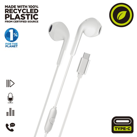 muvit auriculares muvit e58 usb tipo c blanco