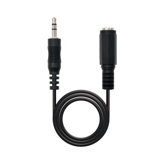 nanocable cable audio jack   3.5m a jack   3.5h nanocable 5m    macho   hembra    negro