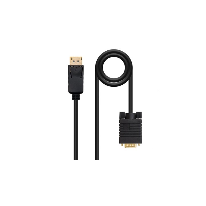 nanocable cable conversor displayport a vga nanocable 1m    macho   macho    negro