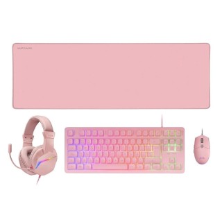 mars gaming teclado + raton 4 en 1 mars gaming mcp   rgb3p rosa