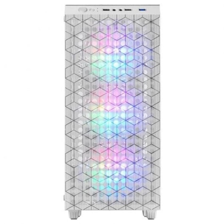 mars gaming caja ordenador mars gaming mcmagw atx rgb cristal templado blanco