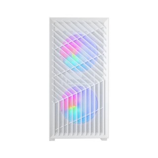 mars gaming caja ordenador mars gaming mcvortexw matx frgb cristal templado blanca