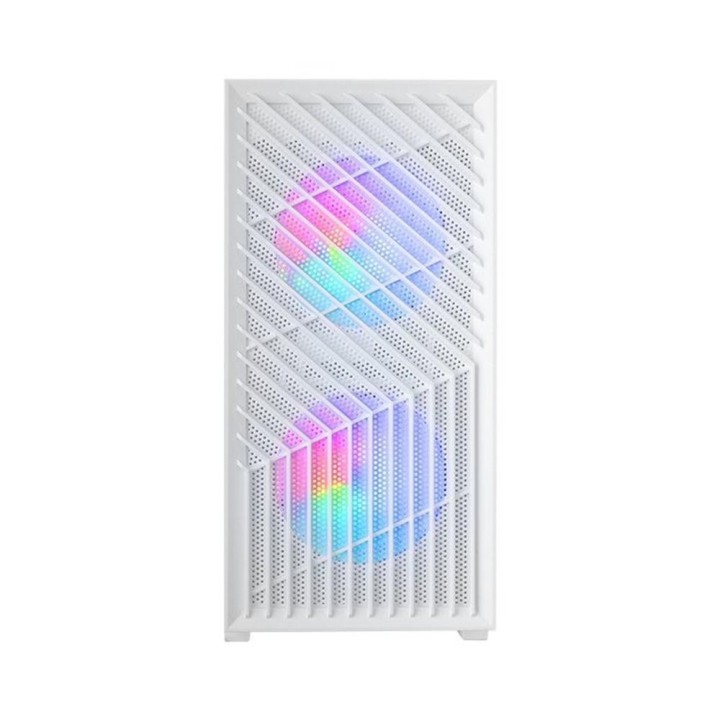 mars gaming caja ordenador mars gaming mcvortexw matx frgb cristal templado blanca