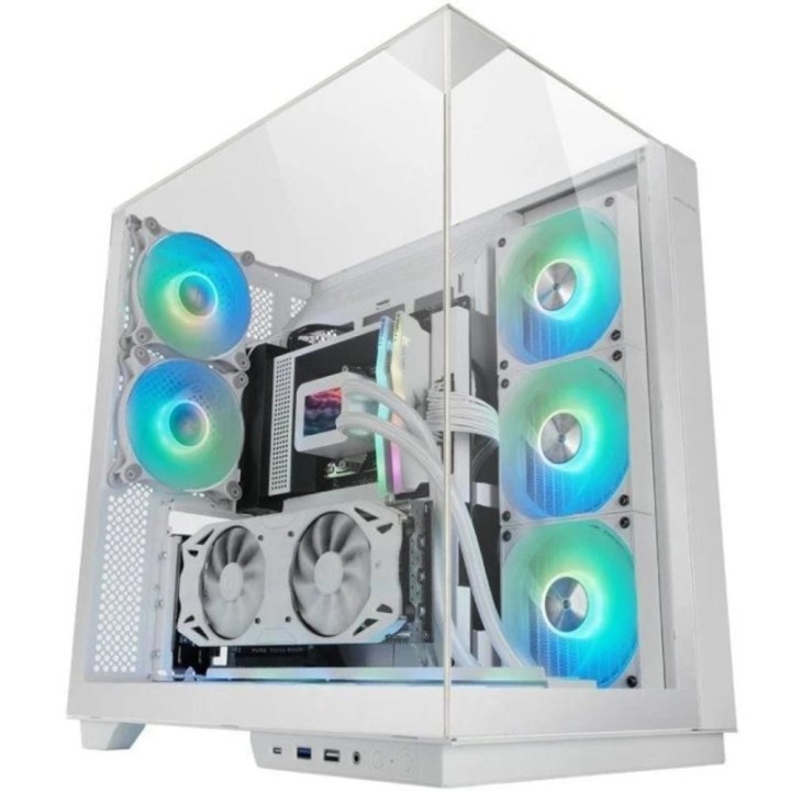 mars gaming caja ordenador gaming mars gaming mc3gf atx frgb cristal templado blanco