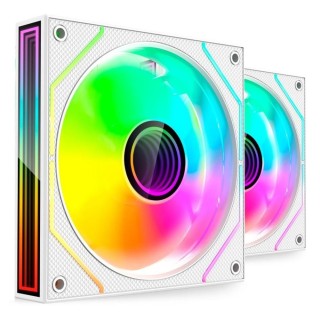 mars gaming ventilador caja mars gaming mf3dprox2 argb 2x 120mm blanco