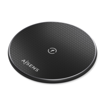cargador aisens inalambrico usb c 15w para movil negro