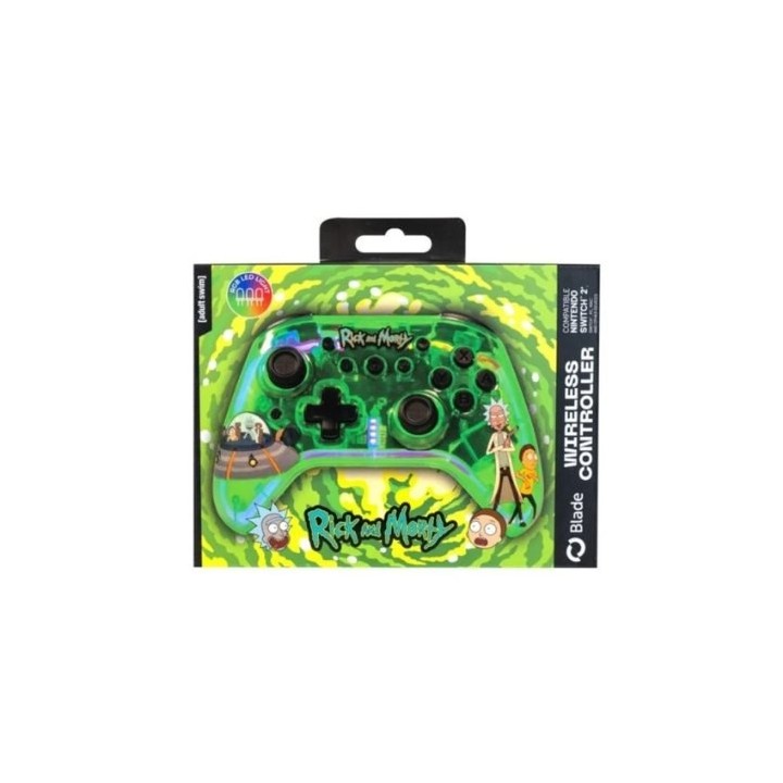 gamepad wireless blade rick and morty compatible pc switch mobile luz led