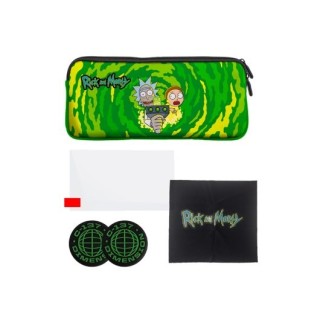 pack starter funda switch 2 rick and morty bolsa grips protector gamuza
