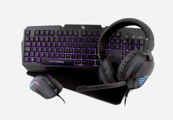 coolbox kit teclado + raton + auriculares + alfombrilla gaming coolbox x   wing 2