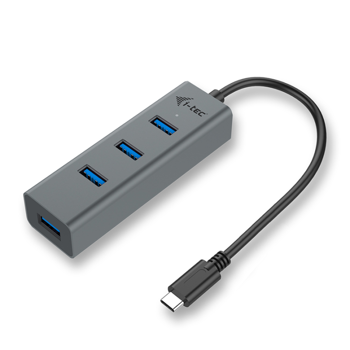 i   tec hub i   tec usb   c con 4 puertos usb 3.0 con cable integrado 20cm