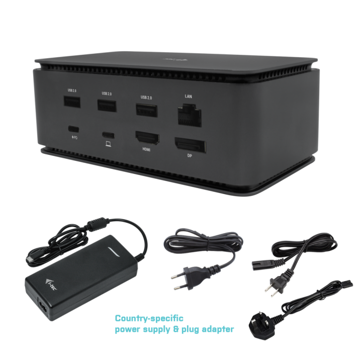 i   tec docking station i   tec dual 4k hdmi dp   pd 80 w + i   tec universal charger 100 w