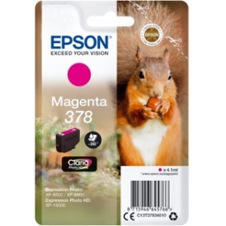 epson cartucho tinta epson c13t37834010 singlepack magenta 378 claria photo hd ink xp   8500 ardilla