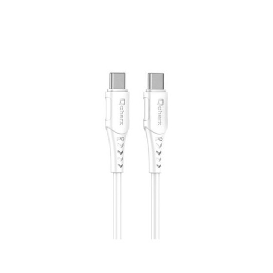 cable tipo c qcharx sofia 1m 1m c a tipo c 20w blanco pvc blanco