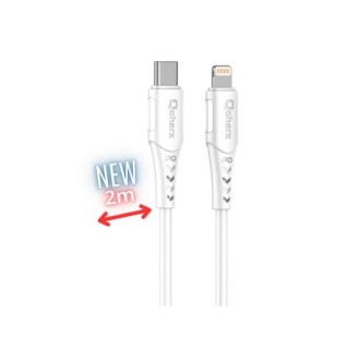 cable lightning qcharx sofia 2m 2m c a lightning 20w blanco pvc blanco