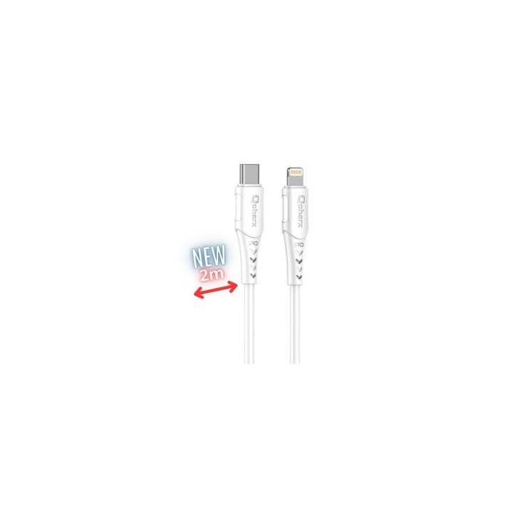 cable lightning qcharx sofia 2m 2m c a lightning 20w blanco pvc blanco
