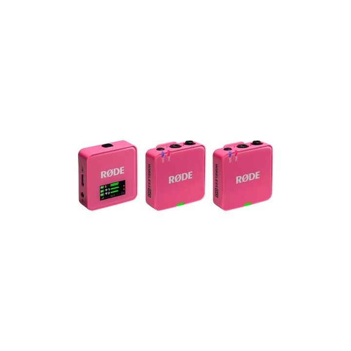 microfono rode wireless go iii pink usb c trs 20hz omnidirectional alcance 260m