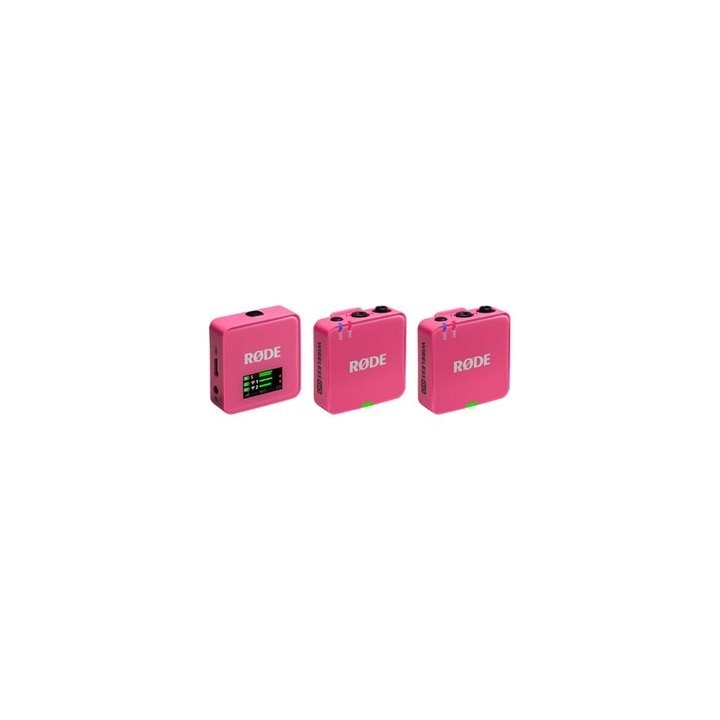 microfono rode wireless go iii pink usb c trs 20hz omnidirectional alcance 260m