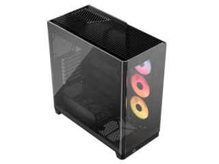 corsair corsair 4500x lx r rgb tempered glass mid tower, black midi tower negro
