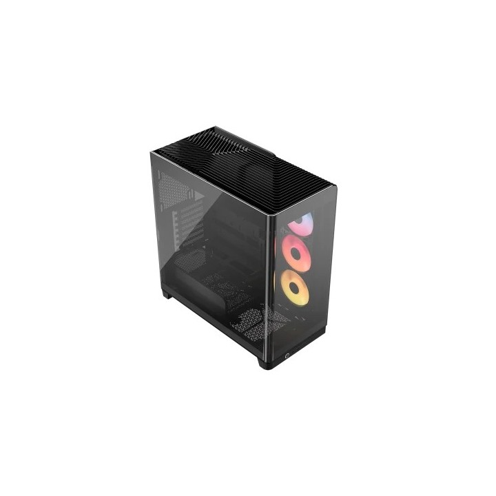 corsair corsair 4500x lx r rgb tempered glass mid tower, black midi tower negro