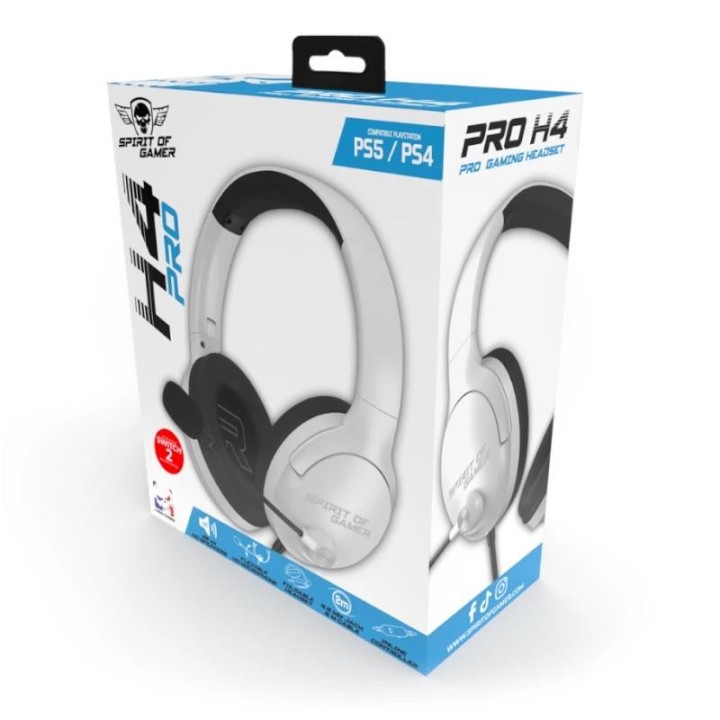 spirit of gamer auricular pro h4 blanco