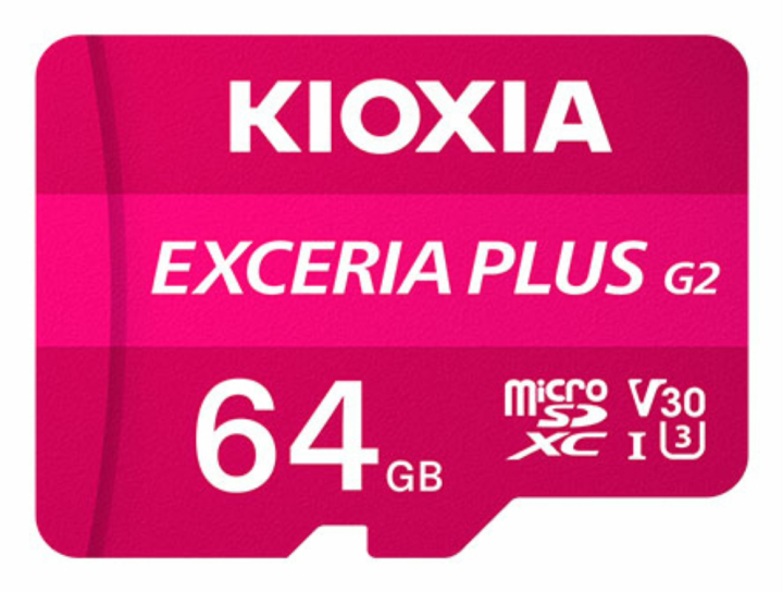 micro sd kioxia 64gb exceria plus g2 uhs i c10 con adaptador