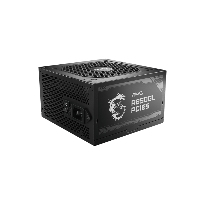 msi msi mag a850gl pcie5 unidad de fuente de alimentacion 850 w 20+4 pin atx atx negro