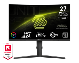 msi msi monitor mag 275cqrf qd e2. 27. curvo 1500r. 2560x1440. 180hz. negro