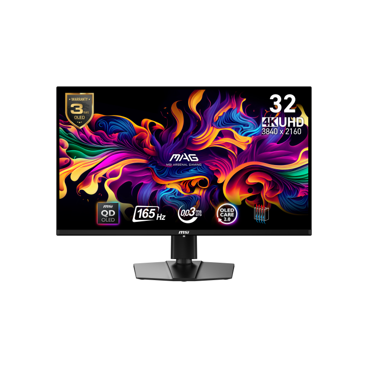 msi msi mag 321up qd oled pantalla para pc 80 cm  31.5  3840 x 2160 pixeles 4k ultra hd negro