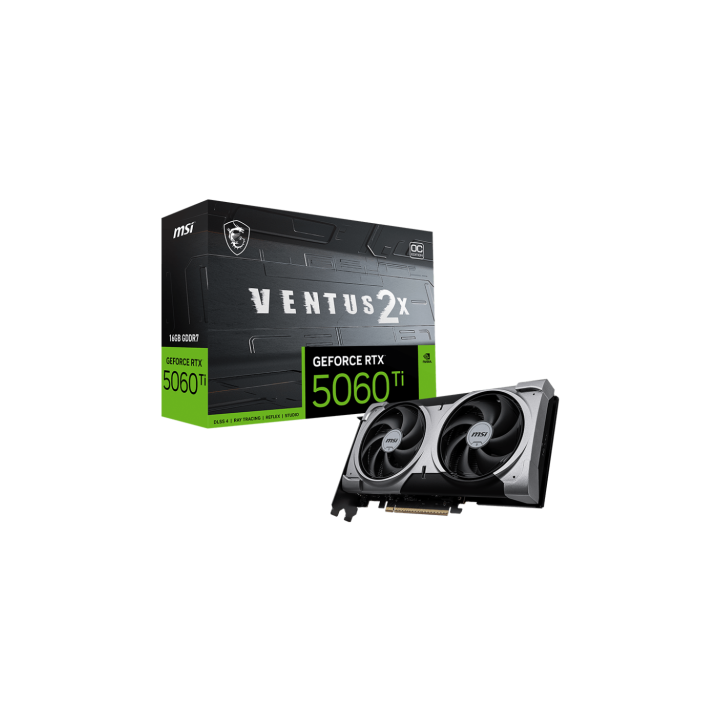 msi msi ventus geforce rtx 5060 ti 16g 2x oc plus nvidia 16 gb gddr7