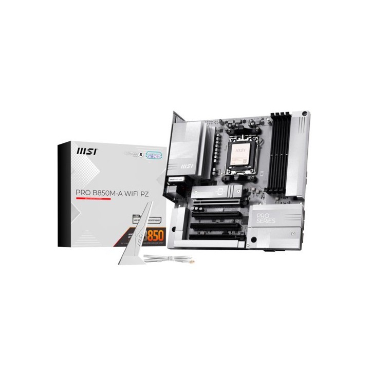 msi placa msi pro b850m a wifi pz,amd,am5,b850,4ddr5,256gb,1hdmi+1dp,4sata3+2m.2,5g lan,6usb3.2,matx