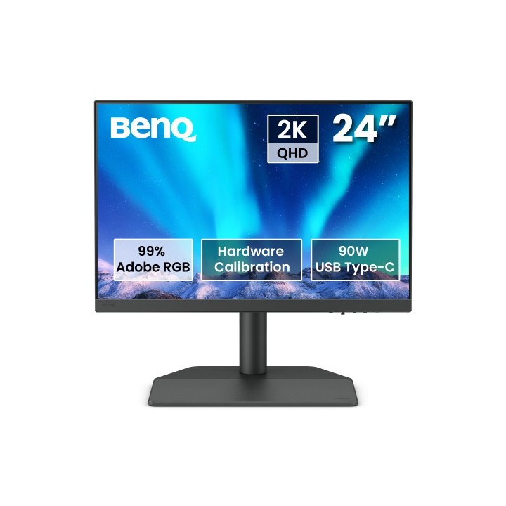 benq monitor para fotografos benq sw242q 24.1” ips,2k, 2560 x 1600, 16 10, 99% adobe rgb, 98% p3,