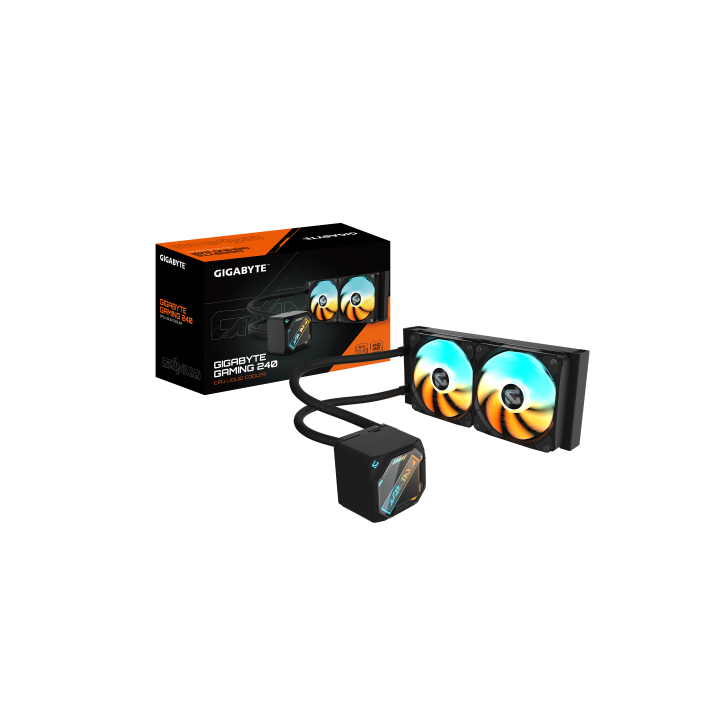 gigabyte gigabyte gaming 240 refrigeracion liquida para cpu   2x120mm ventiladores argb, mecanismo d