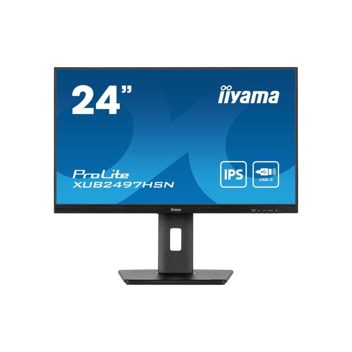 iiyama iiyama pantalla de 24 con panel en tecnologia ips, usb c dock y rj45  lan