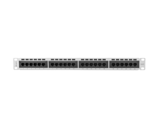 patch panel lanberg cat.6 utp 24 puertos 1u rack 19 gris