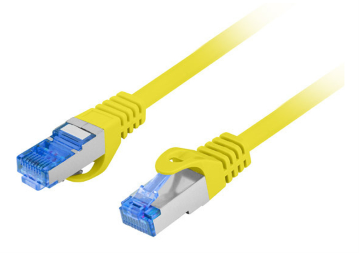 cable red lanberg cat.6a s/ftp lszh cca 0.25m amarillo fluke passed