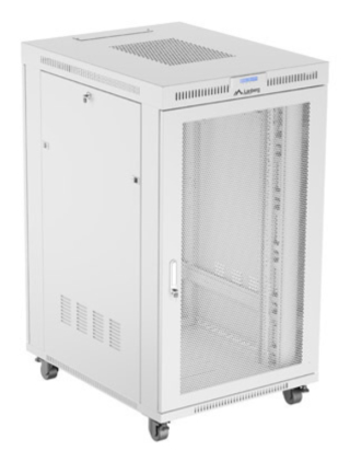 armario lanberg rack 19 27u 800x1000 flat pack gris puerta perforada con lcd