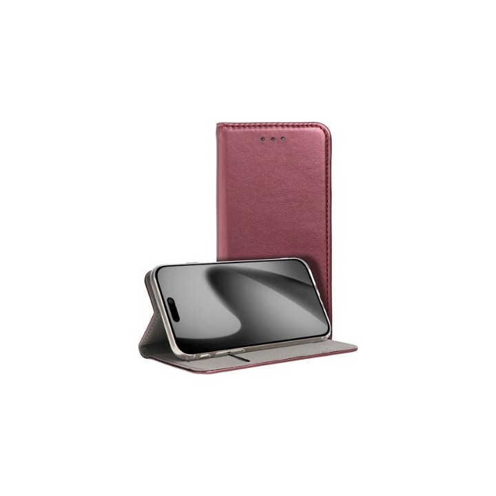 funda cool flip cover  iphone 17 liso burgundy apertura tipo libro