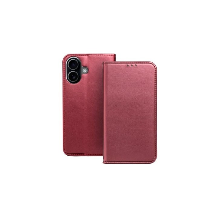 funda cool flip cover  iphone 17 liso burgundy apertura tipo libro