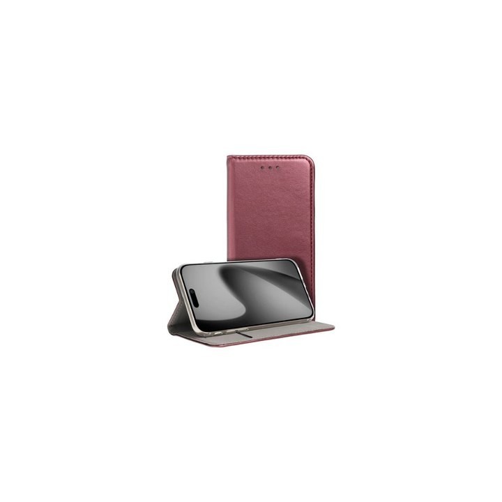 funda cool flip cover  iphone 17 liso burgundy apertura tipo libro