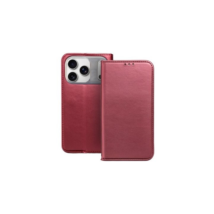 funda cool flip cover  iphone 17 pro liso burgundy apertura tipo libro